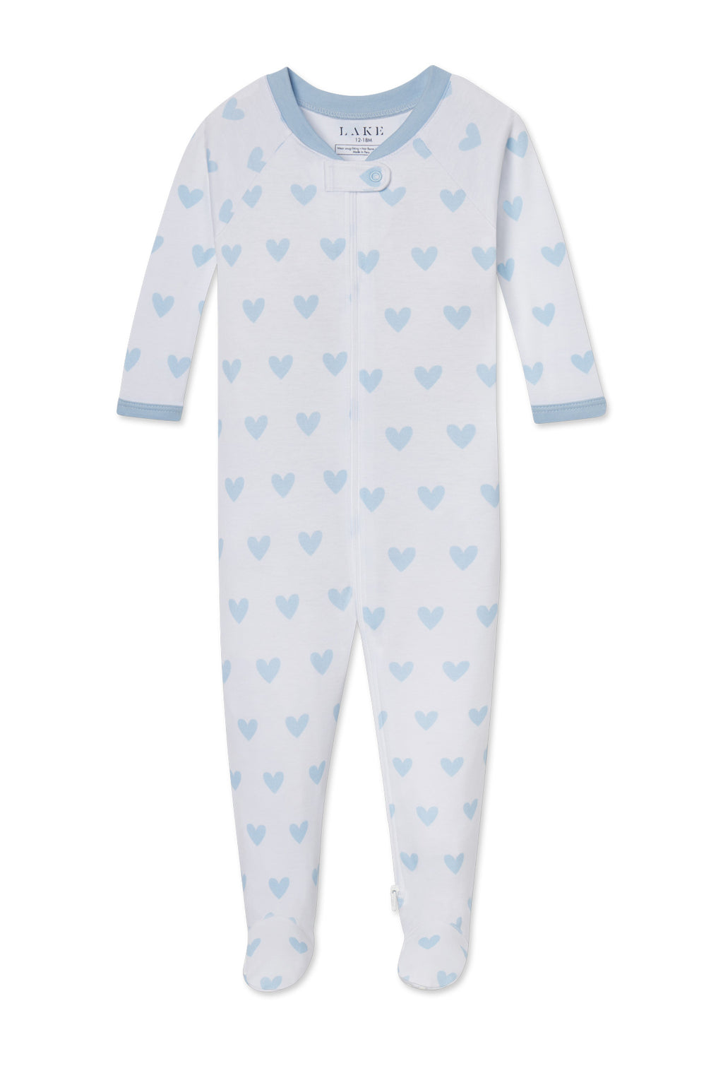 Baby Sleeper in French Blue Heart - Main Featured Image