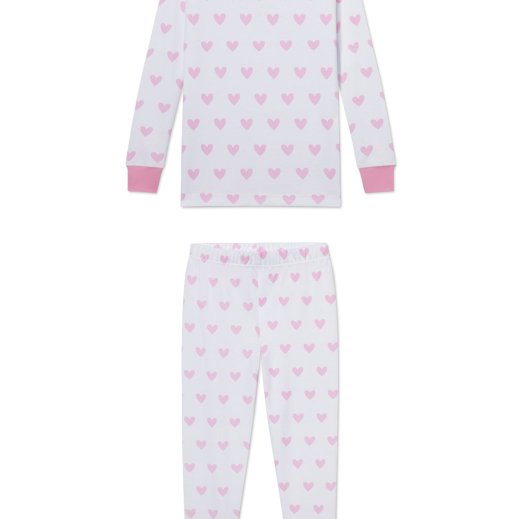 Pigiama Lungo In Cotone Per Ragazze - 'You Are Amazing, Loved, Unique, Strong, Special, Kind' - Maglia A Maniche Lunghe Con Logo E Pantaloni A Cuori, Elastico In Vita - Regalo Di Compleanno E Natale Per Bambine E Ragazze (7-16 Anni)