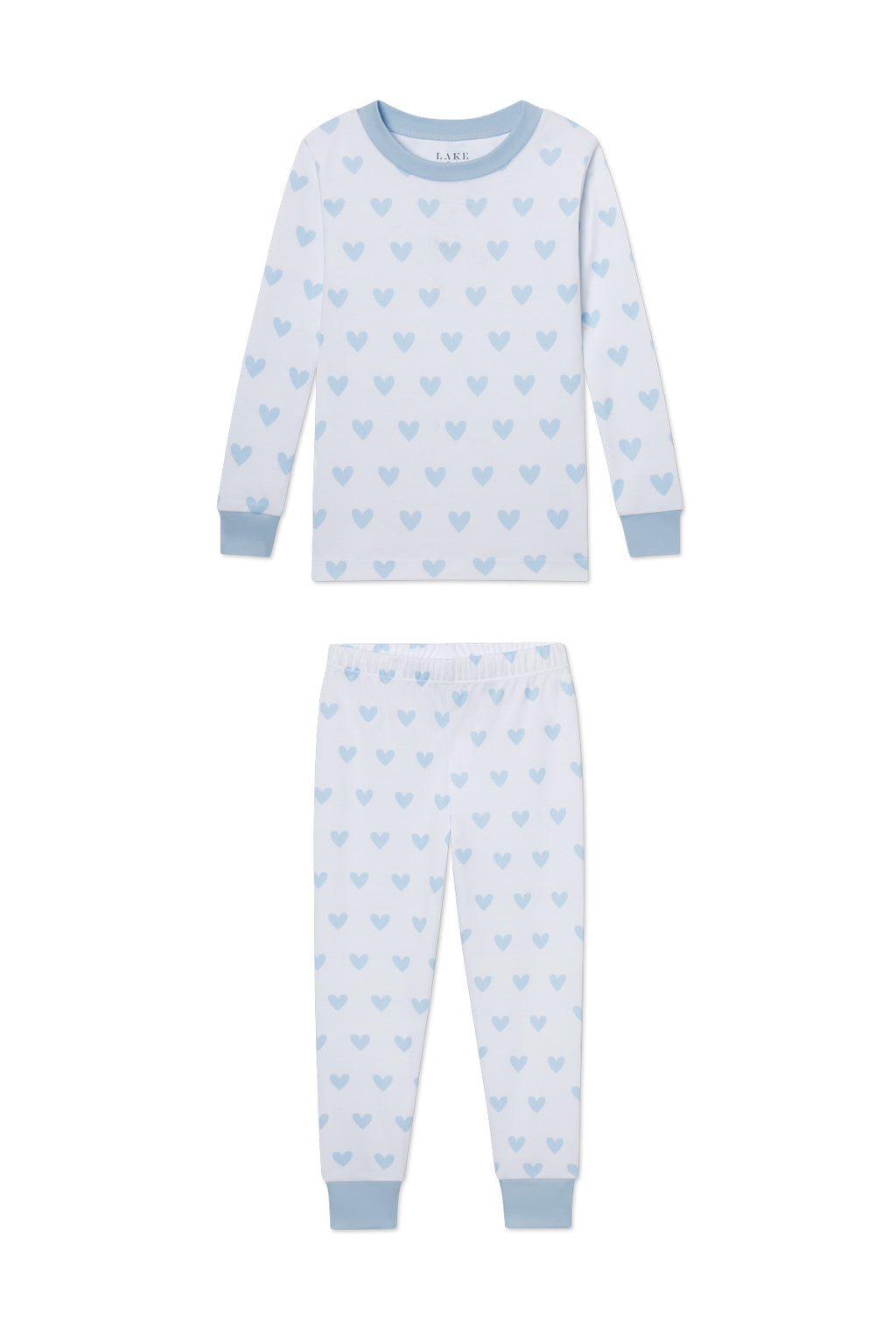 Kids Long-Long Set in French Blue Heart - Main Featured Image