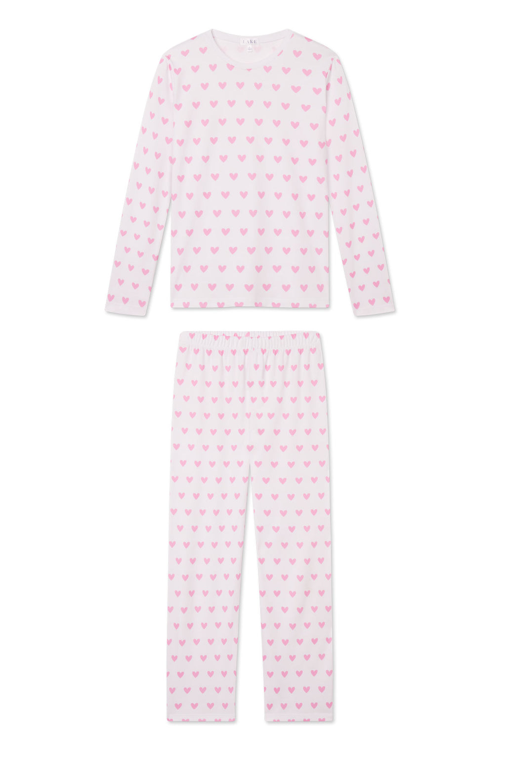 Pima Crew Long-Long Set in Darling Pink Heart - Featured Image 4