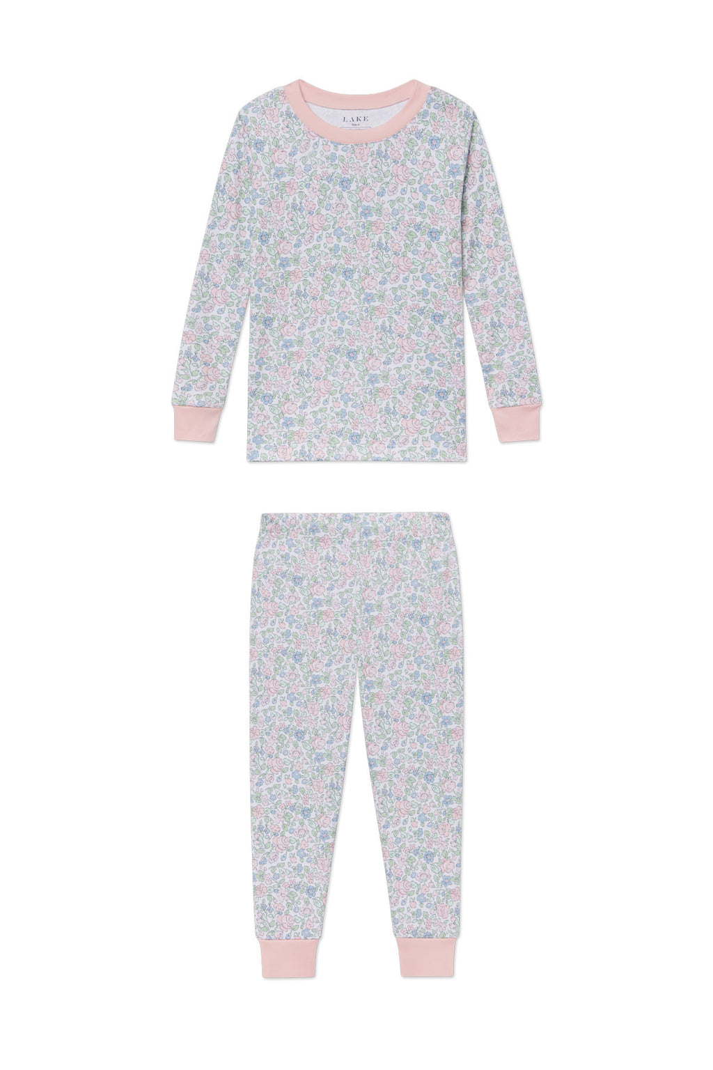 Kids Long-Long Set in English Rose Elizabeth Floral - Main Featured Image