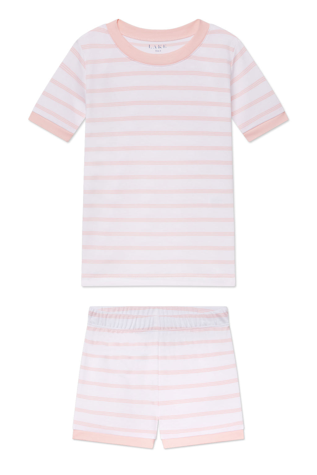 Kids Shorts Set in English Rose Triple Stripe - Main Featured Image