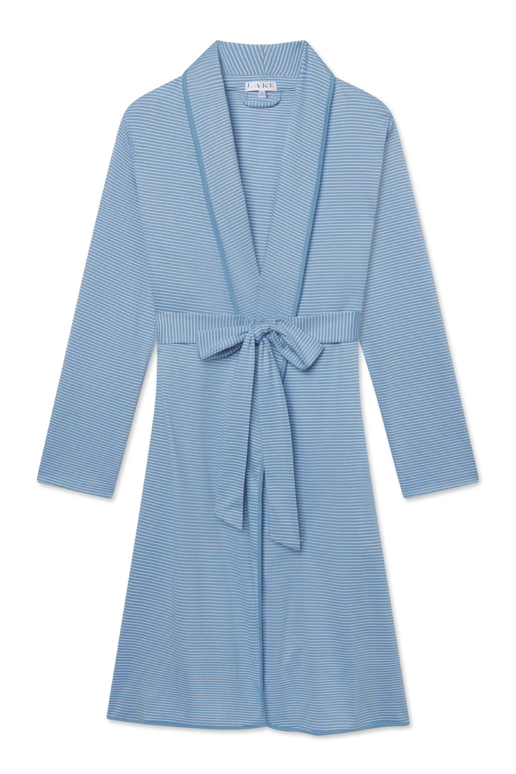 Pima Robe in Serene Blue Stripe - Featured Image 3