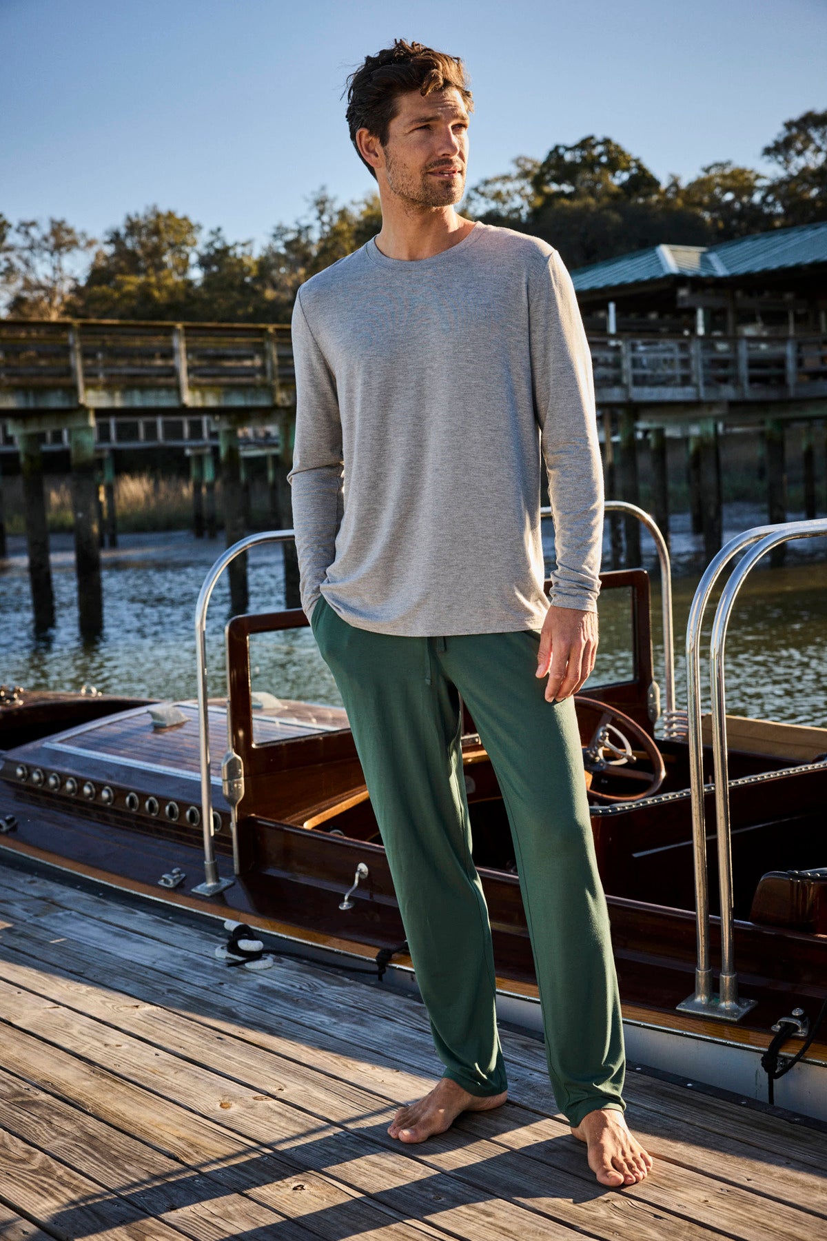 LAKE | Men | Bamboo Pajamas | English Ivy Lounge Pants