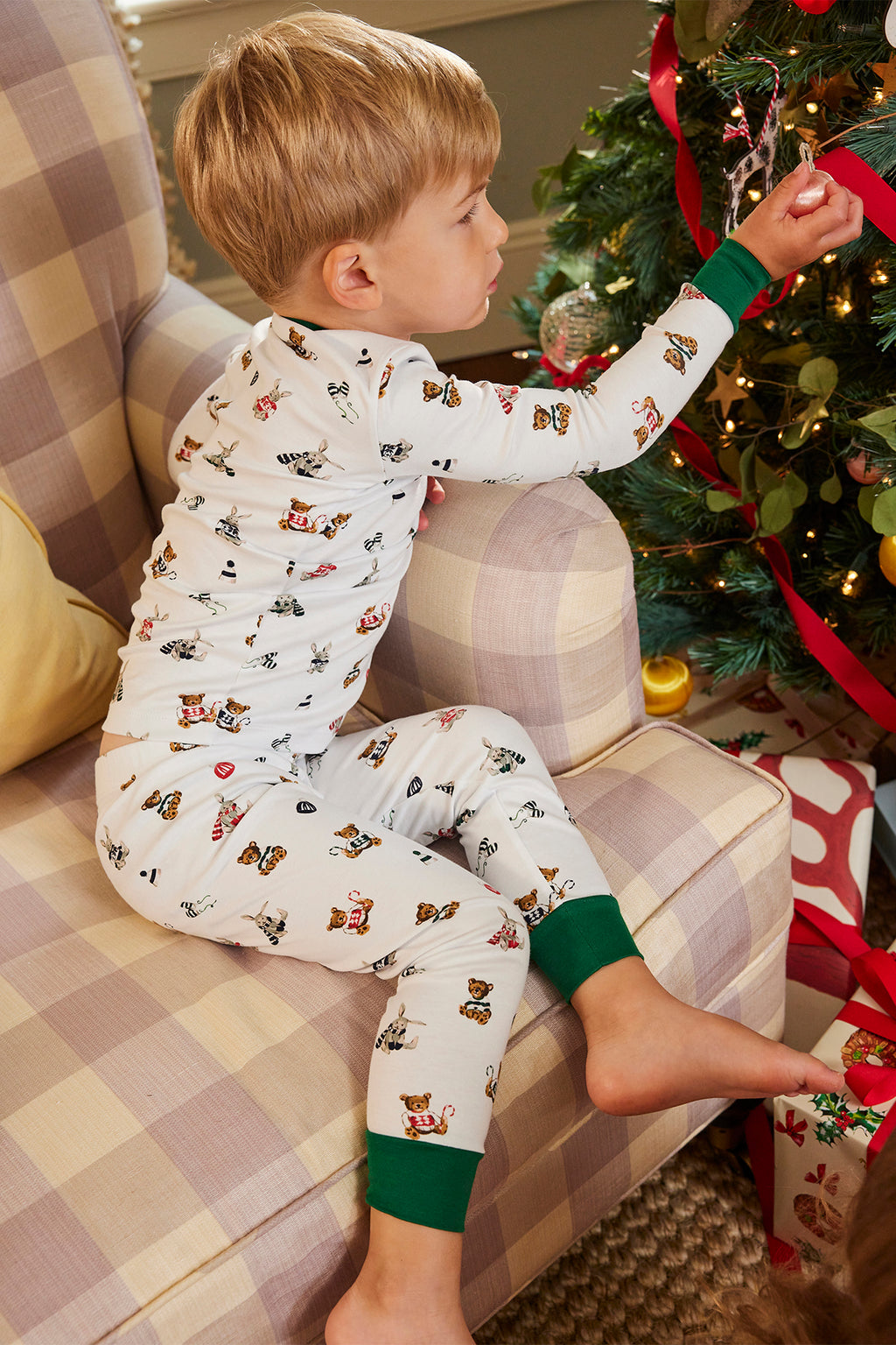 Kids Long-Long Set in Cozy Woodland - Main Image 1