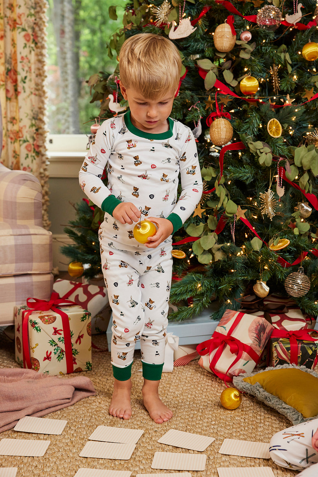 Kids Long-Long Set in Cozy Woodland - Main Image 2