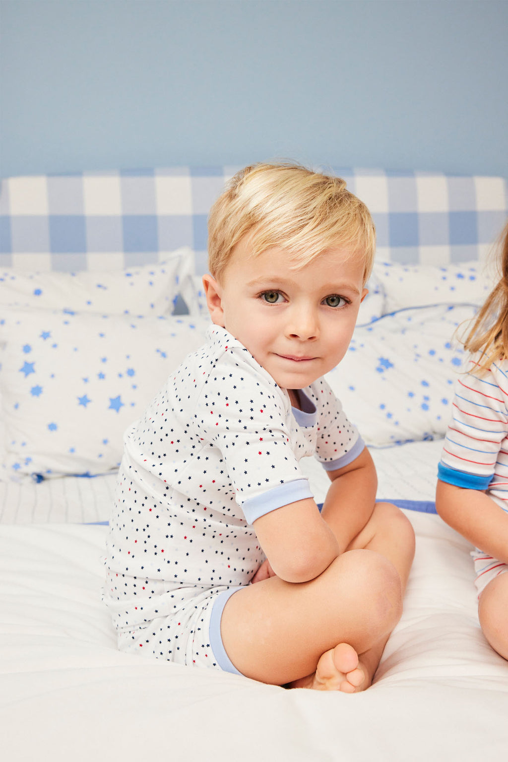 Kids Shorts Set in Blue Multi Star Gazer - Main Image 1