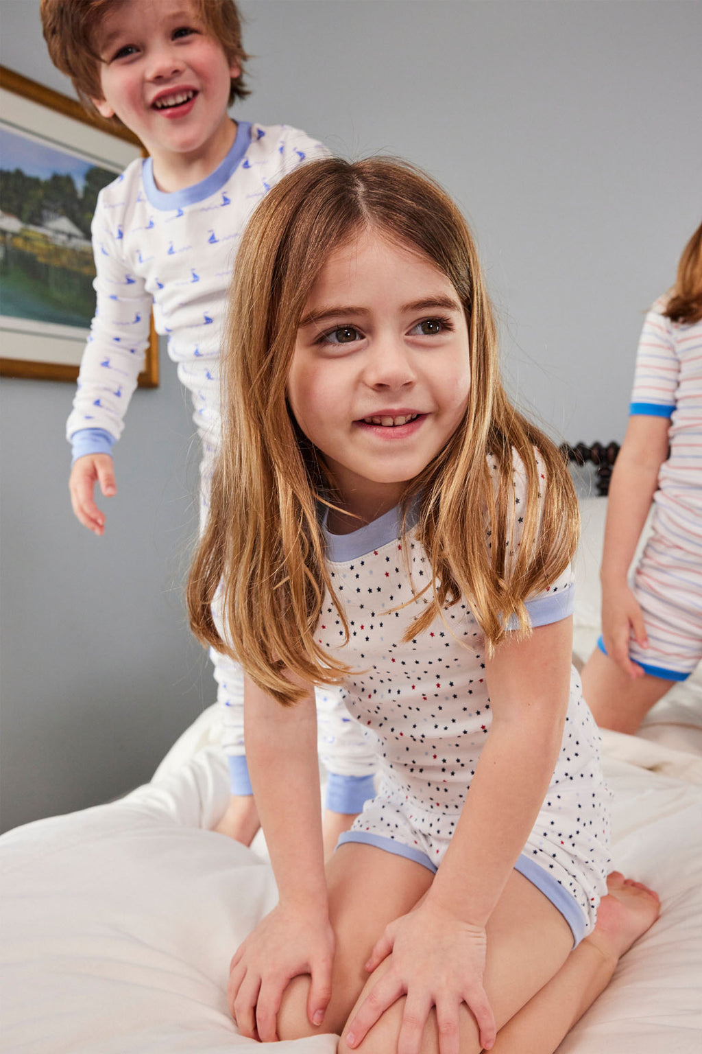 Kids Shorts Set in Blue Multi Star Gazer - Main Image 2