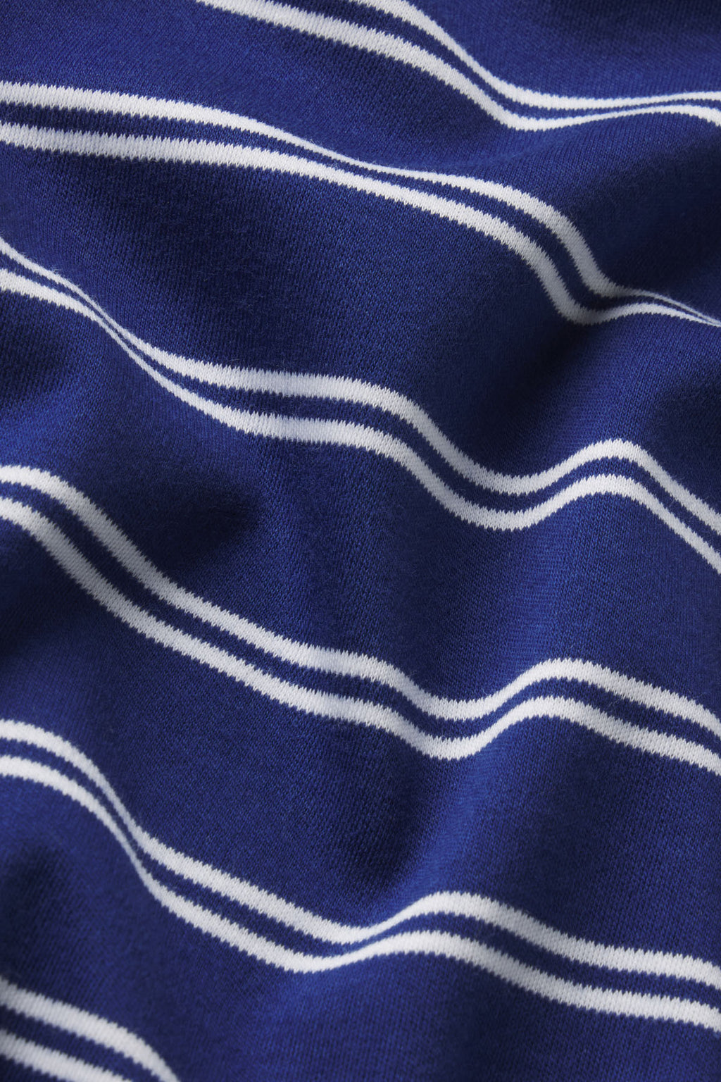 Pima Crew Wide Leg Pajama Set in Blue Depths Tidal Stripe - Main Image 4