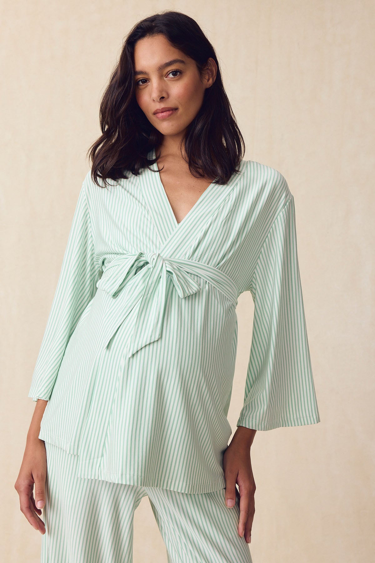 LAKE | Women | DreamModal® Pajamas | Parisian Green Pencil Stripe