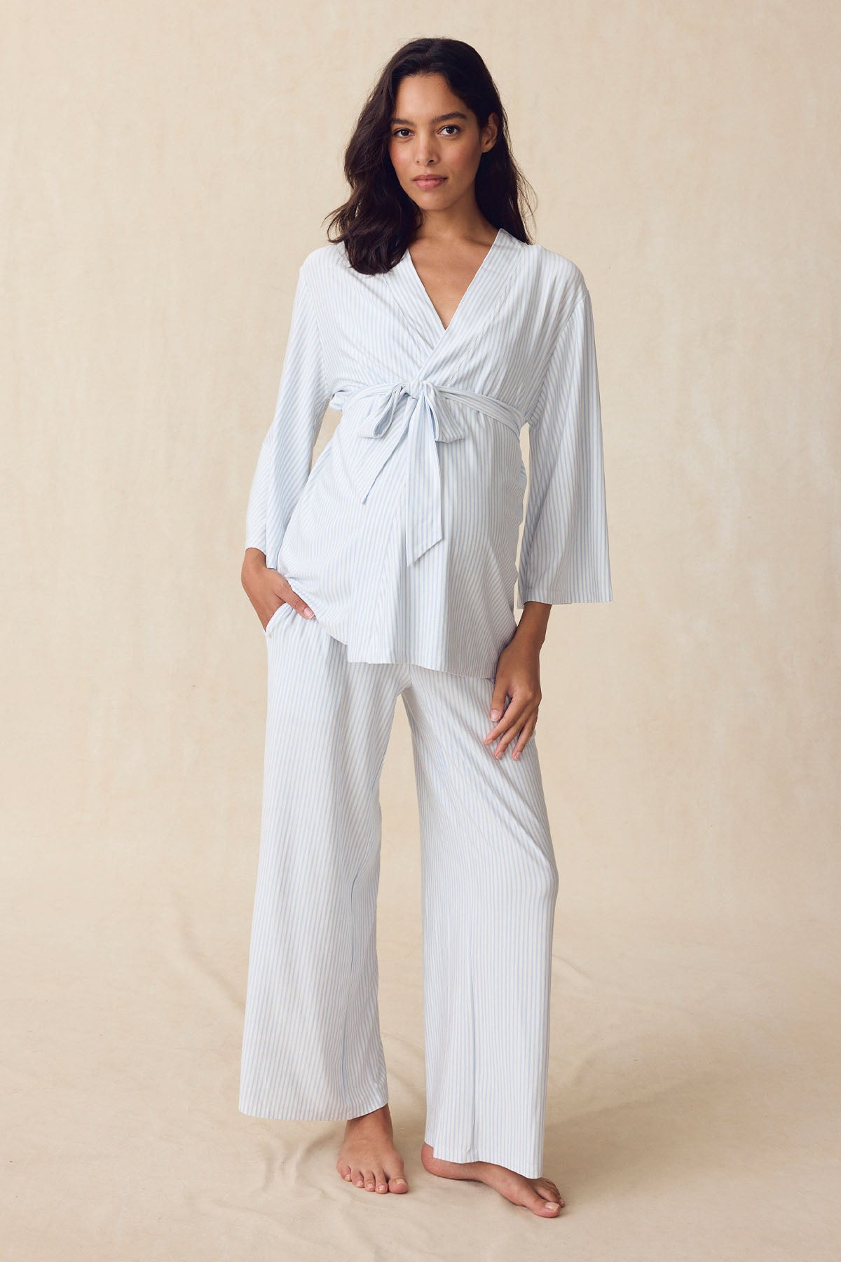 LAKE | Women | DreamModal™ Pajamas | Fog Maternity Kimono Bundle