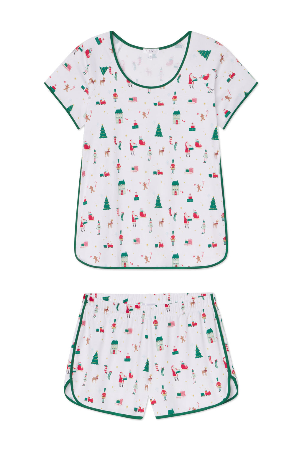 Pima Shorts Set in Holly Jolly - Featured Image 4