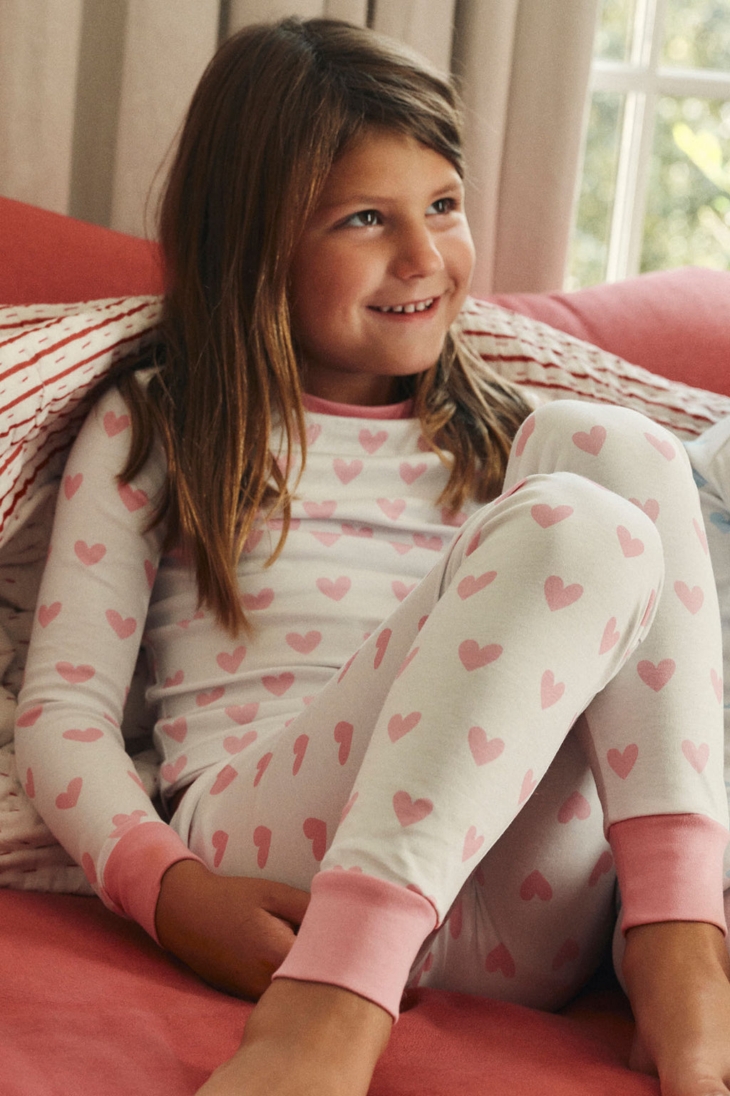 Kids Long-Long Set in Darling Pink Heart - Main Image 2