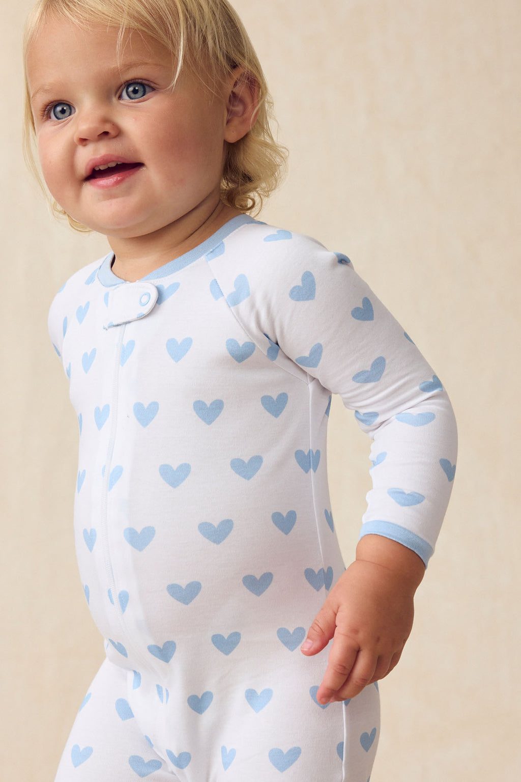Baby Sleeper in French Blue Heart - Main Image 1