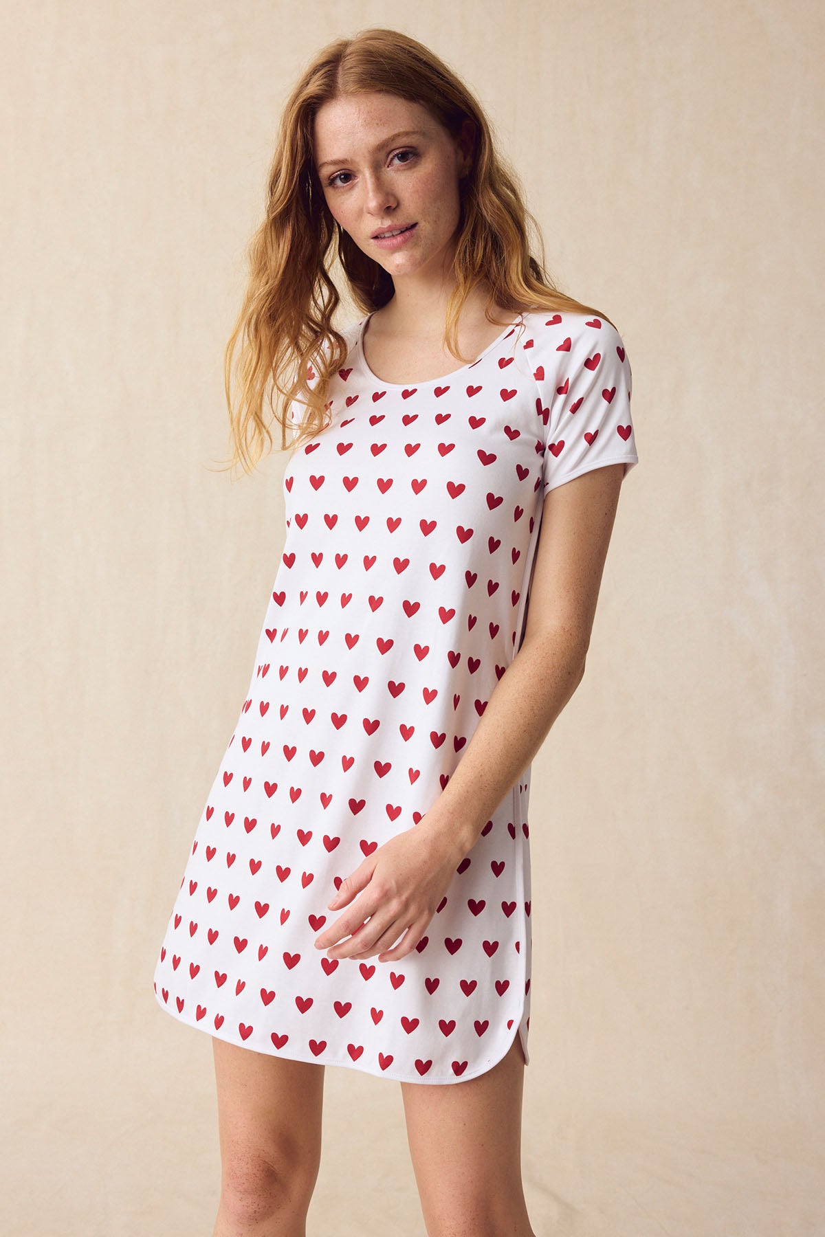 LAKE | Women | Pima Cotton Pajamas | Classic Red Heart Vivian