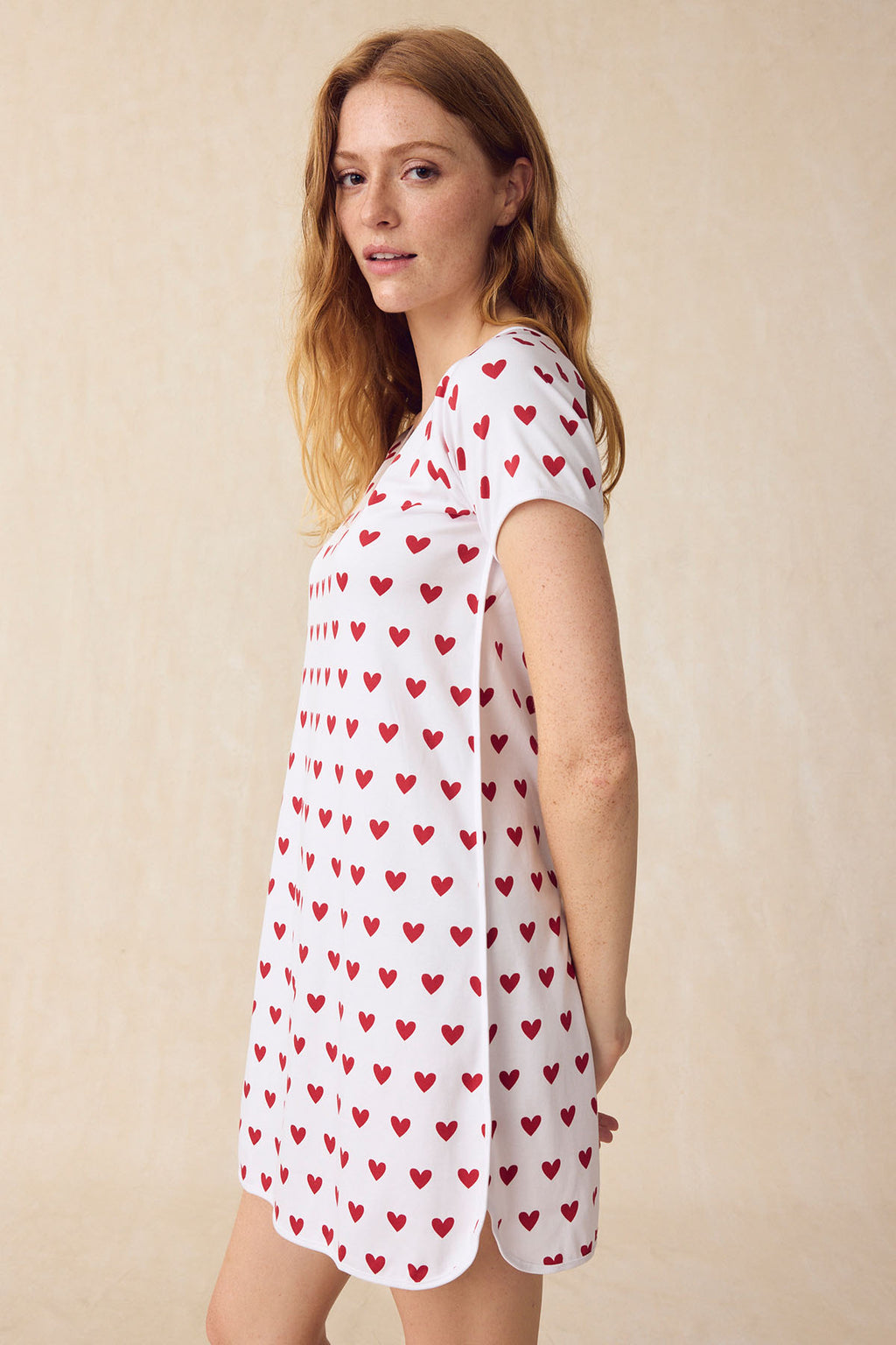 Pima Nightgown in Classic Red Heart - Main Image 3