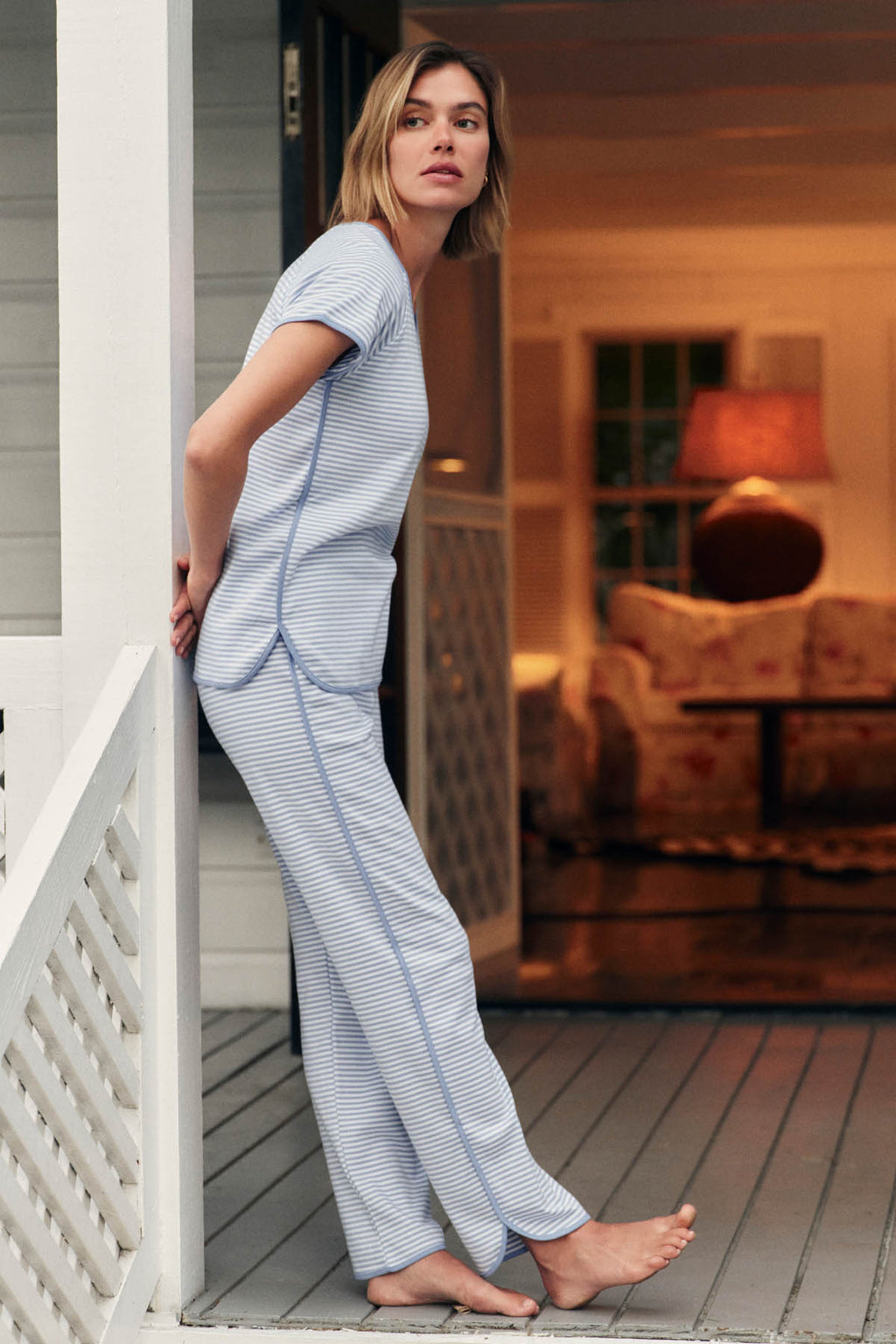 Pima Short-Long Set in Hydrangea - Main Image 3