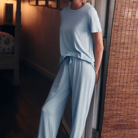 LAKE | Women | DreamModal® Pajamas | French Blue Ribbon Short-Long Set