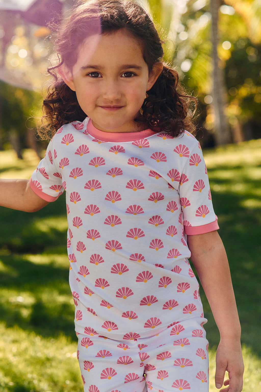 Kids Shorts Set in Gelato Scallop Shell - Main Image 1