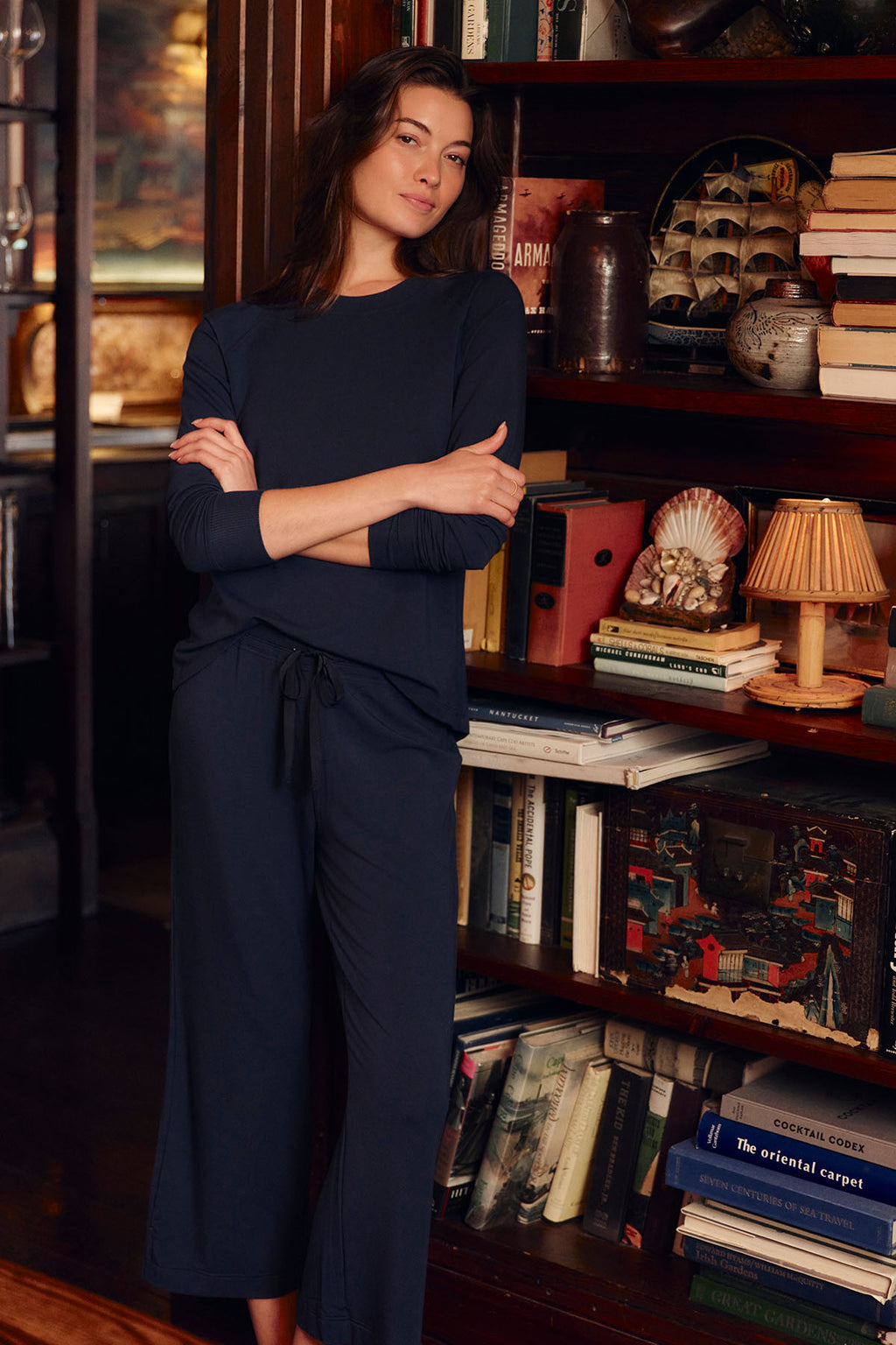 Relax Pants Set in English Navy - Main Image 3