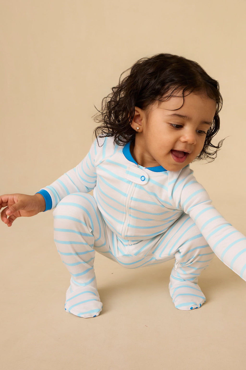 Baby Sleeper in Salt Spray Anchor Stripe - Main Image 2