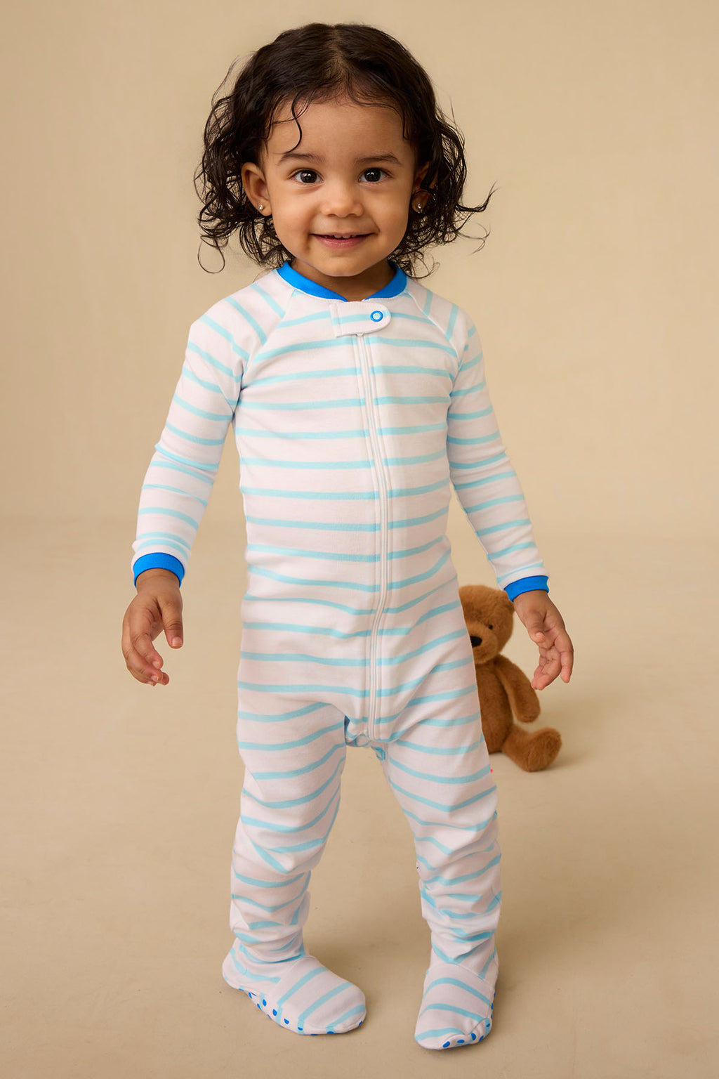 Baby Sleeper in Salt Spray Anchor Stripe - Main Image 1