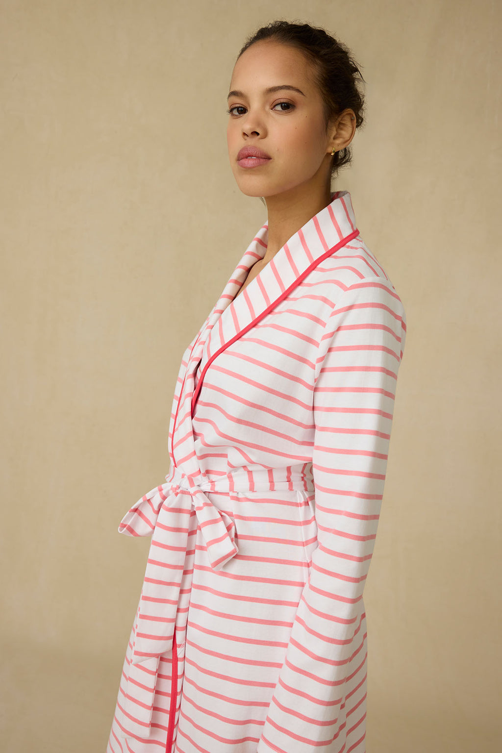 Pima Robe in Gelato Anchor Stripe - Main Image 3