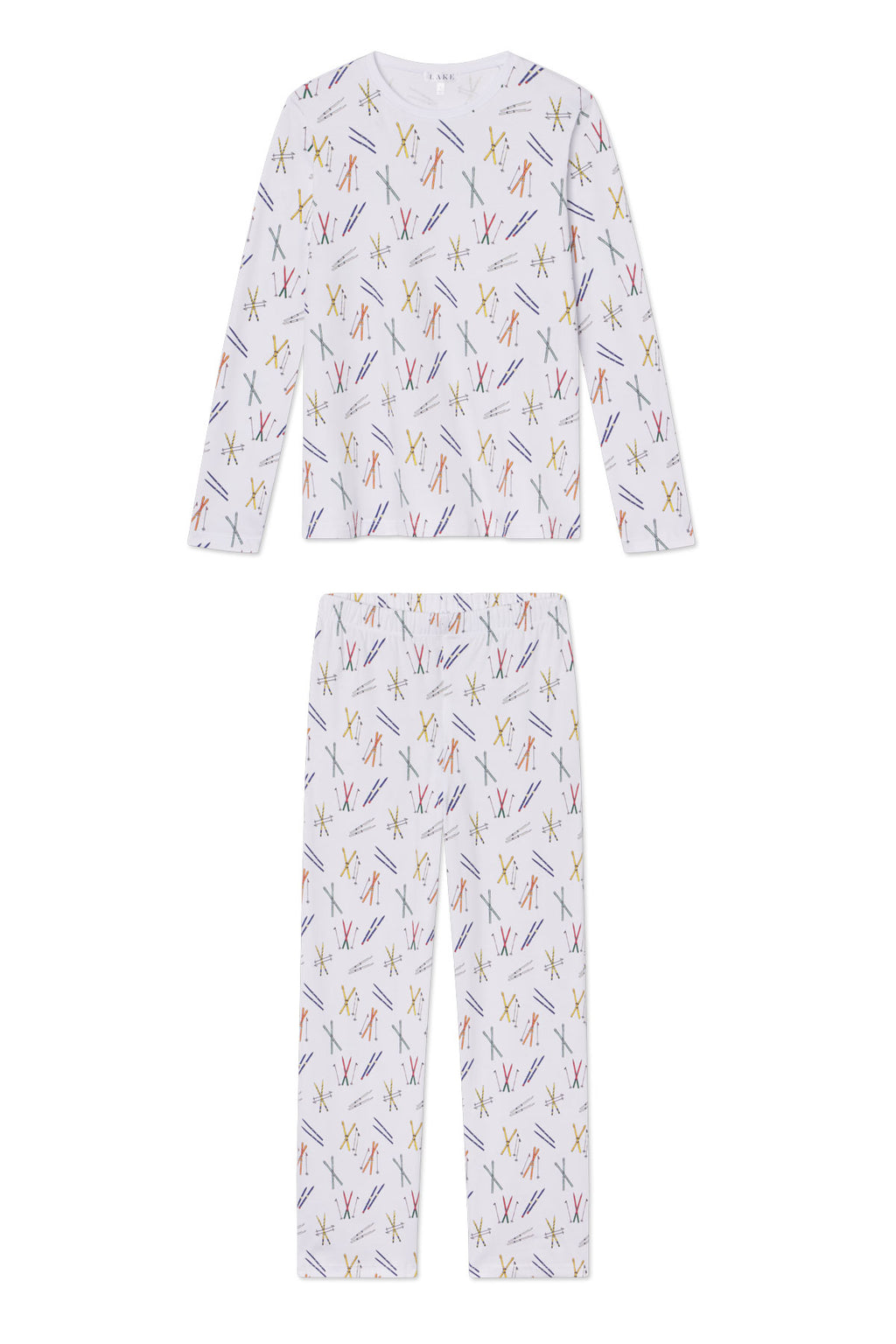 Pima Crew Long-Long Set in Vintage Skis - Featured Image 4