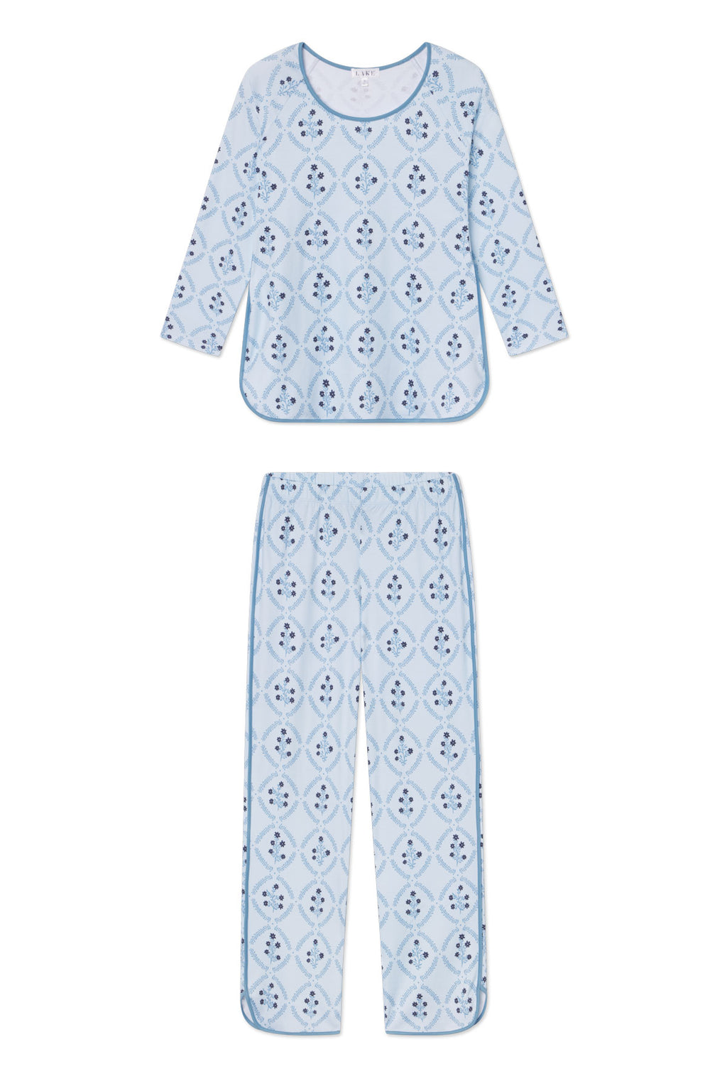 Pima Long-Long Set in Serene Blue Wreath - Featured Image 5