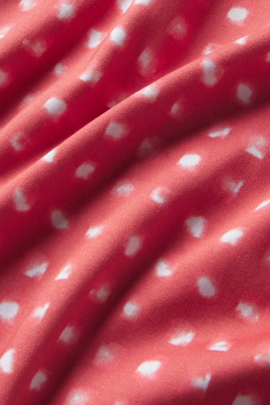 Terrace-colored Pima cotton nightgown fabric with white and gray brushed check pattern and gathered ruffle texture.
