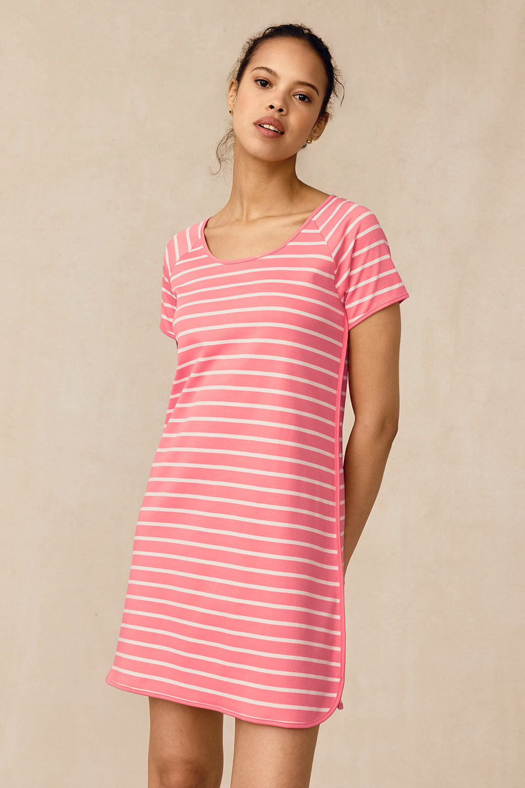 Pima Nightgown in Gelato Inverse Anchor Stripe - Main Image 2
