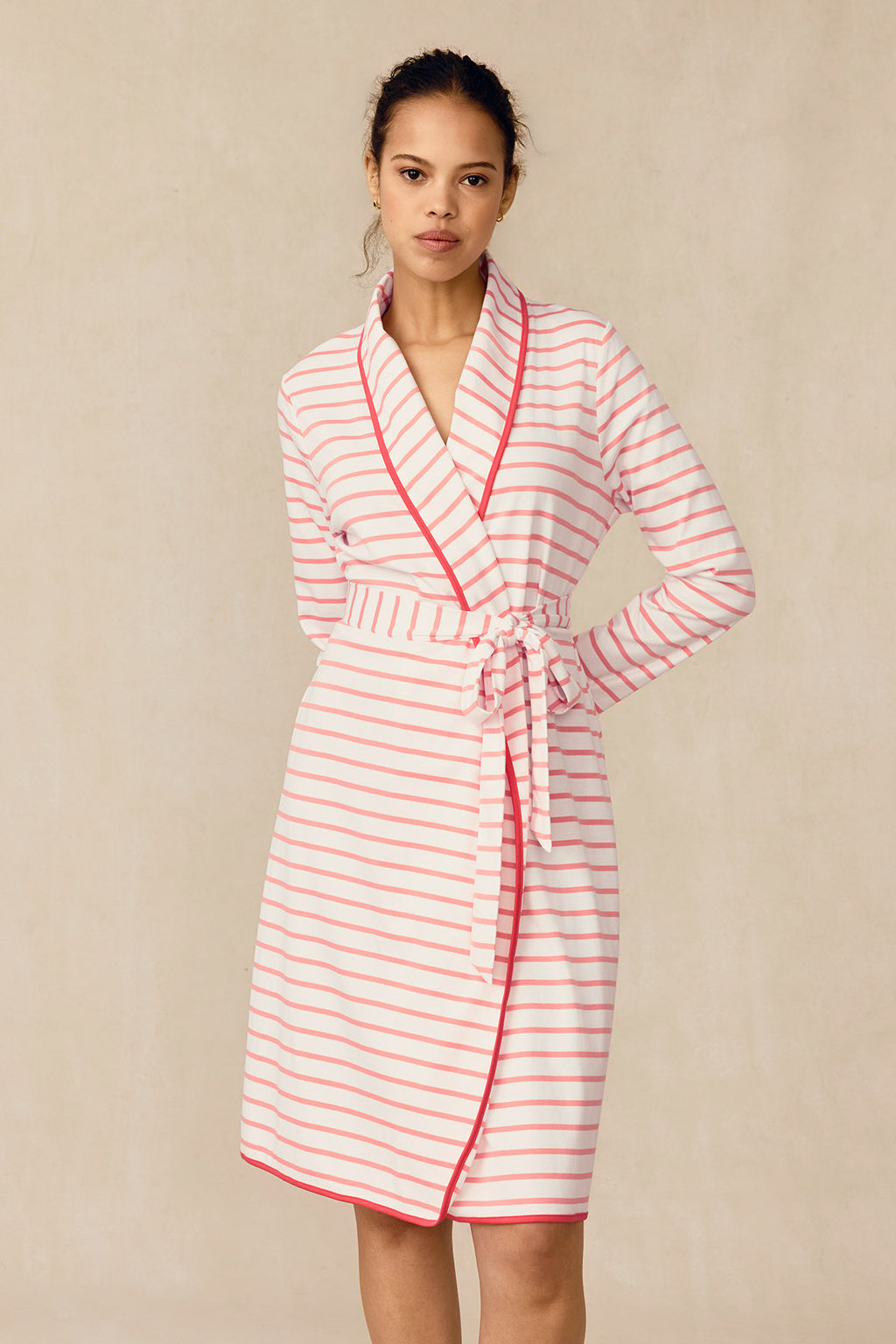 Pima Robe in Gelato Anchor Stripe - Main Image 2