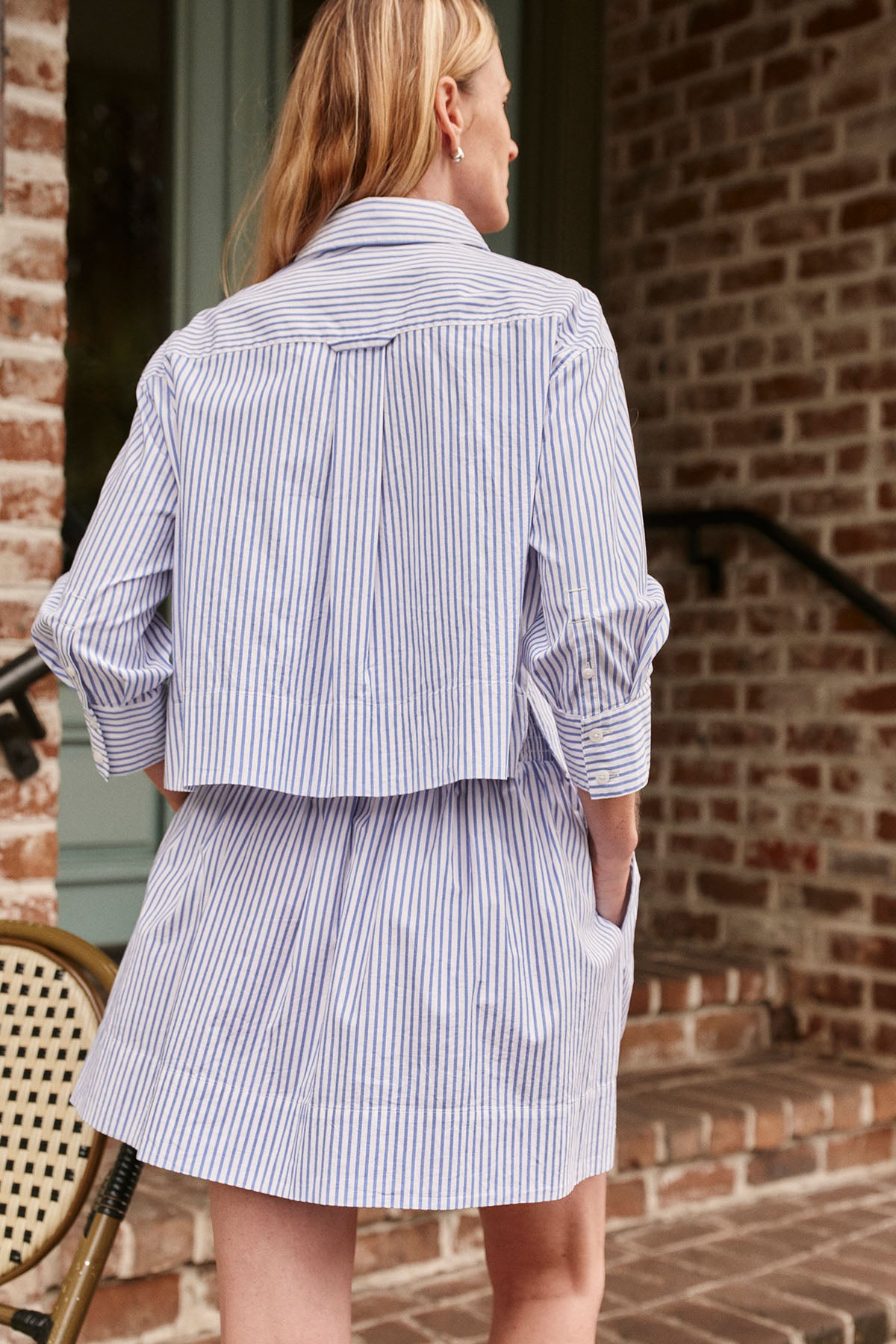 LAKE | Women | Daywear | Diver Blue Bengal Stripe Switch Skirt Set