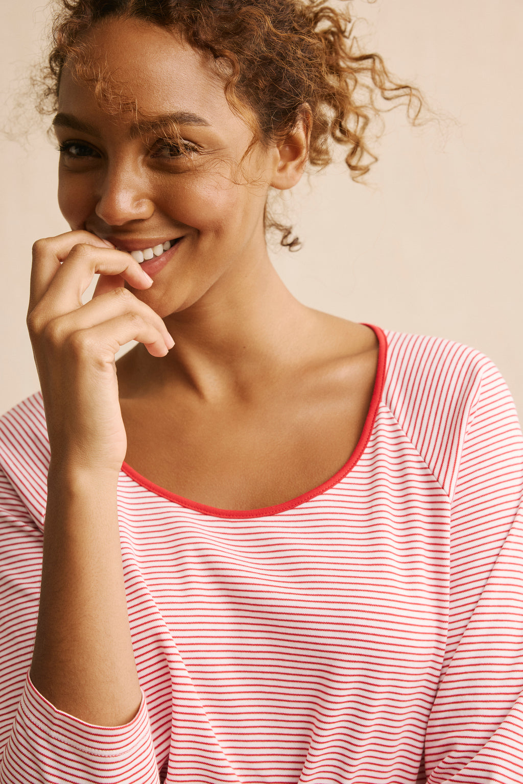 Pima Long-Long Set in Classic Red - Main Image 3