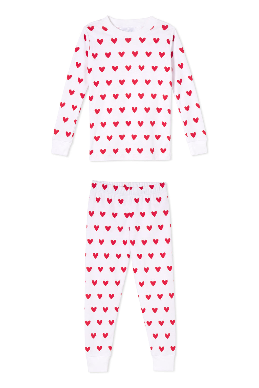 Kids Long-Long Set in Classic Red Heart - Featured Image 2