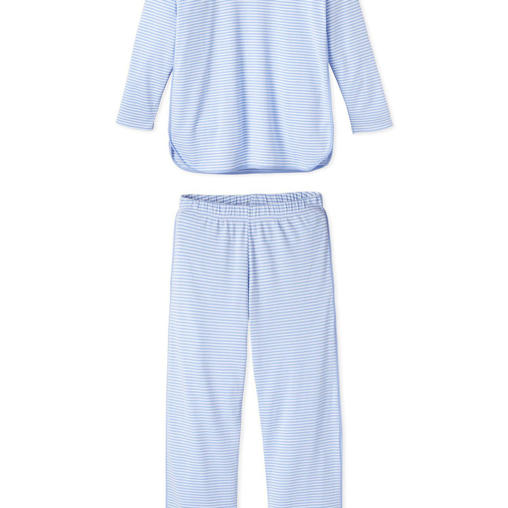 Lake Pajamas Pima Long-Long Set in Hydrangea XXS