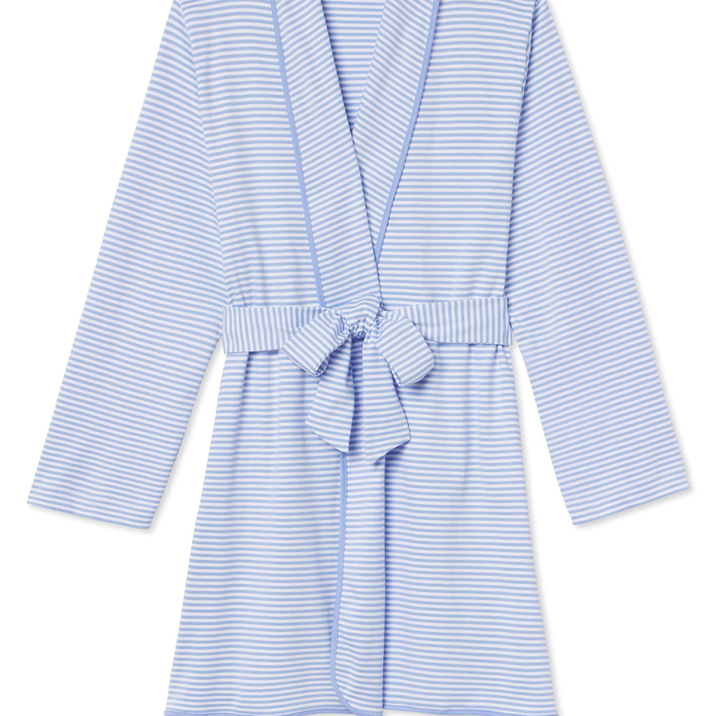 Pima Short Robe in Parisian Green — S