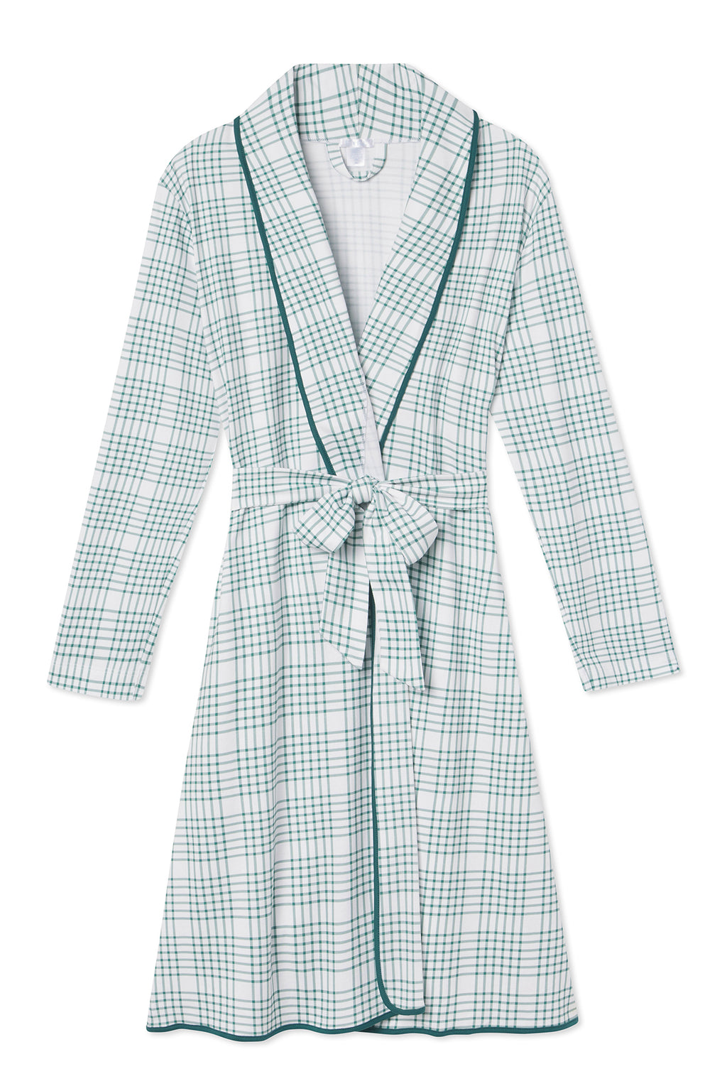 Pima Robe in Juniper Plaid - Main Featured Image