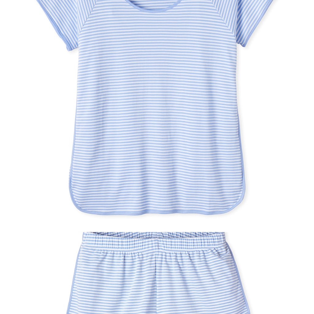 Pima Shorts Set in Hydrangea — XXS