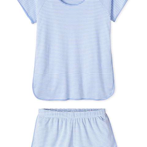 Pima Shorts Set in Hydrangea